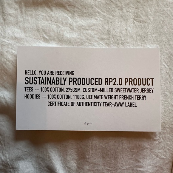 Two Rue Porter luxury blank tees. Size L. Never worn. - Picture 6 of 6